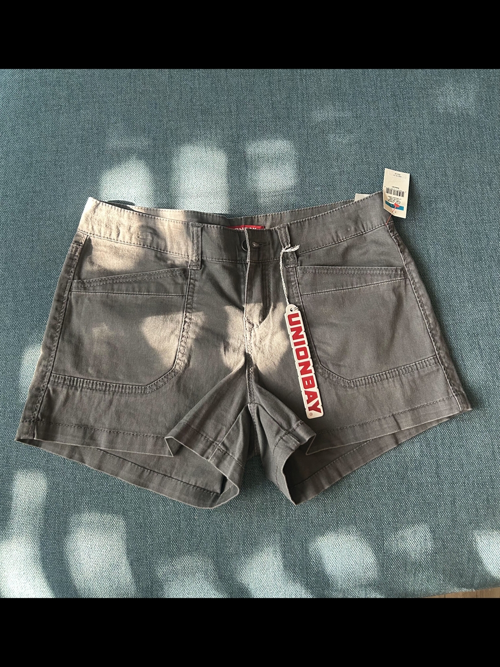 UNIONBAY Women's Slate Gray High-Rise Utility Shorts